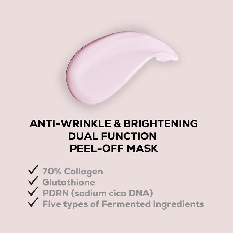 ABEREDE Collagen 70 PDRN Glow Mask 2.82 fl.oz, Korean Peel-Off Mask for Firming, Glass Skin, Glutathione, Cica PDRN, Slow-Aging, Hydrating, Vegan K-Beauty Skin Care - Image 3